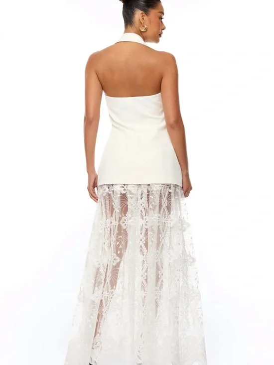 Call It Classy Halter Lace Skirt Set - Picture 4 of 4